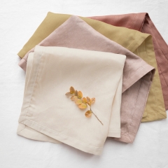 Orangic Linen Hemstiching Napkins Table Dinner Placemats