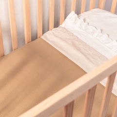 Custom Solid 100% Organic Cotton Baby Bedding Fitted Cot Sheet Crib Sheet