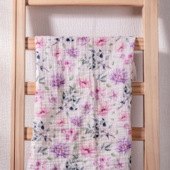 Custom Print Cotton Muslin Crinkle Fabric | 100%Cotton 110gsm