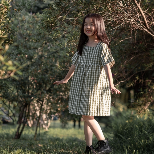 Seersucker Gingham Summer Dress | Customizable Fabrics and Style