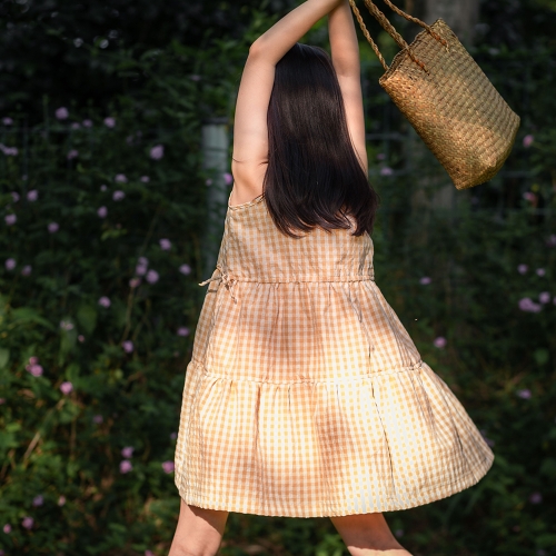 Seersucker Gingham Summer Dress | Customizable Fabrics and Style