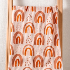 Custom Print on Cotton Rib Knit Fabric | 95% Cotton 5% Spandex | Flower Prints