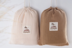 Nursery Swadddle Buggy Muslin Bags Double Gauze Blanket with Storage Bags