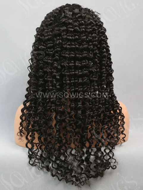 130% Density Full Lace Wigs Italian Curly Hair Virgin Human Hair Natural Color