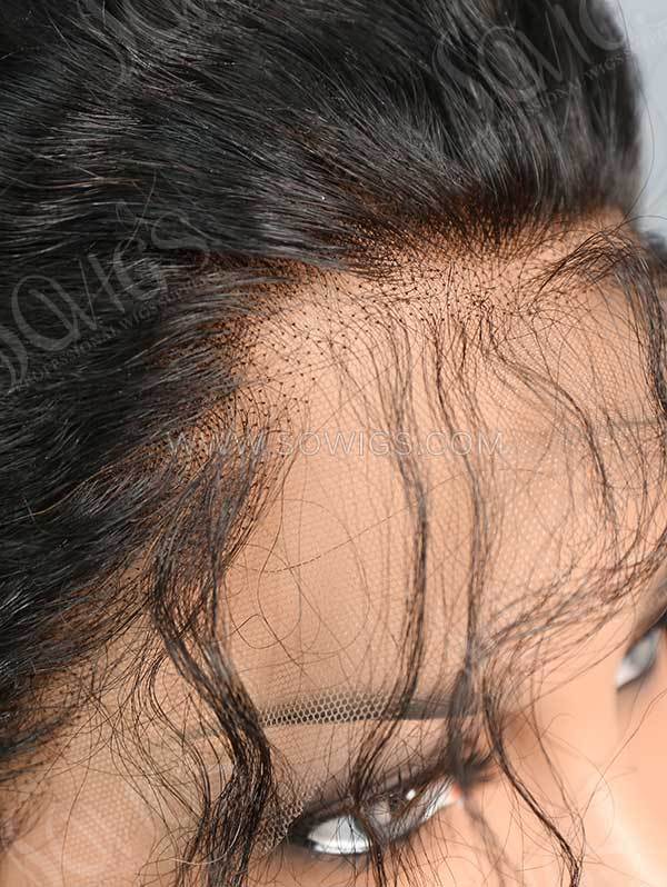 130% Density Full Lace Wigs Deep Wave Virgin Human Hair Natural Color