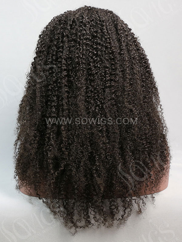 300% Density Machine Made Wig Kinky Curly Human Hair