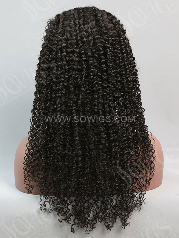 130% Density 360 Lace Wigs Deep Curly Virgin Human Hair Natural Color