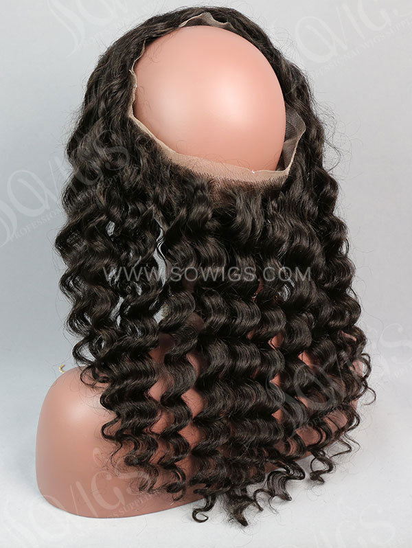 130% Density 360 Lace Frontal Deep Wave Human Hair