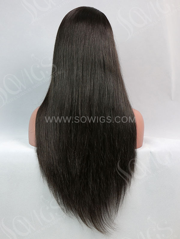 130% Density 360 Lace Wigs Straight Hair Virgin Human Hair Natural Color