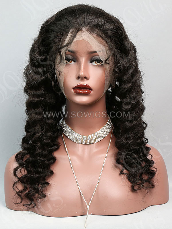 130% Density 360 Lace Frontal Deep Wave Human Hair