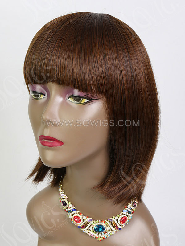 Synthetic Bob Wig Straight Hair With Bang