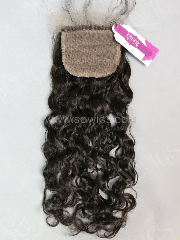 4*4 Silk Base Closure Natural Wave Human Hair