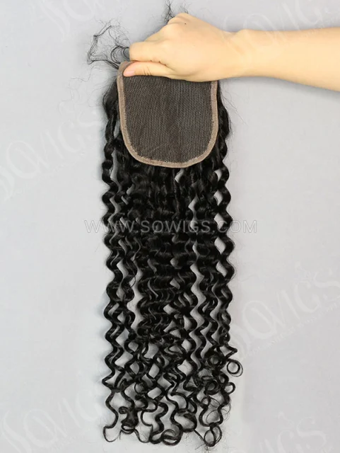 4*4 Lace Closure Kinky Curly Human Hair