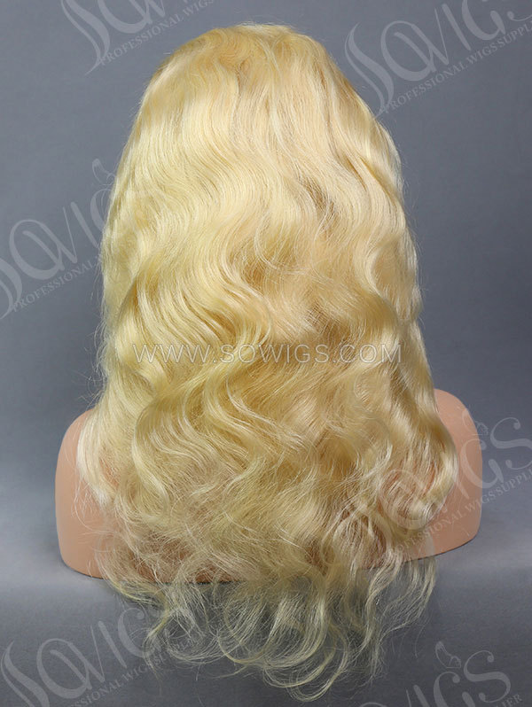 130% Density Color #613 Blonde Full Lace Wigs Body Wave Virgin Human Hair