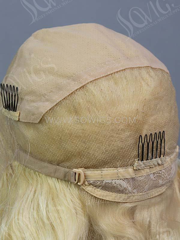 130% Density Color #613 Blonde Full Lace Wigs Body Wave Virgin Human Hair