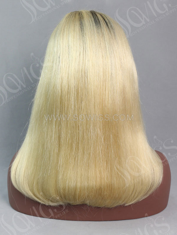 150% Density Lace Front Wig Bob Straight Ombre 1B/613 Color Human Hair