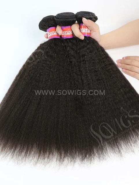 4 Bundles Kinky Straight Human Virgin Hair 