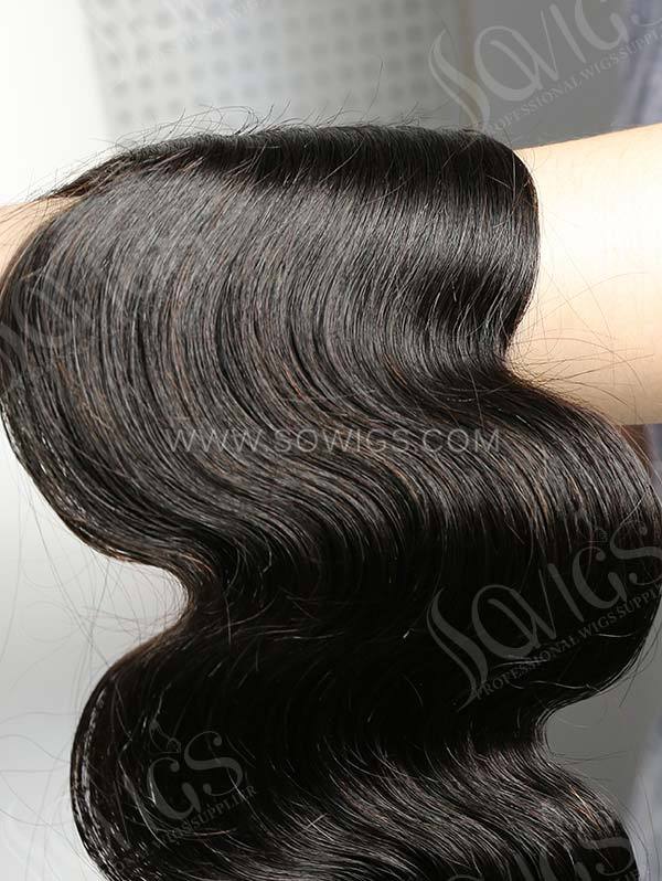 2 or 3 Bundles with 360 Lace Frontal Body Wave Human Virgin Hair Extension Natural Color