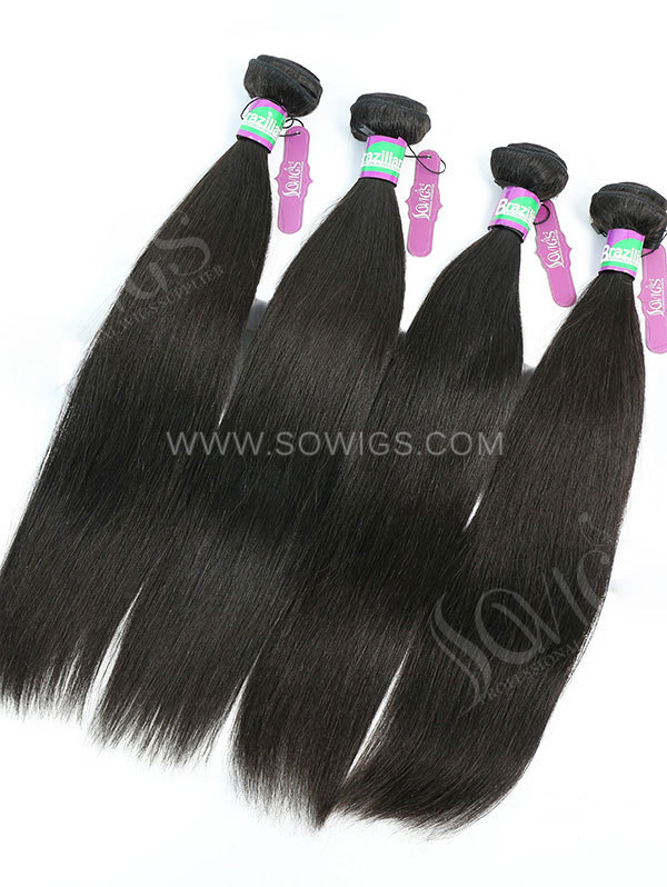 4 Bundles Brazilian Straight Human Virgin Hair 