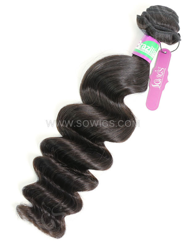 1 Bundle Brazilian Loose Wave Human Virgin Hair 