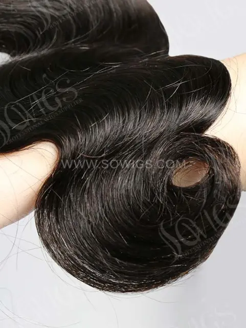 3 Bundles with Lace Base Closure Brazilian Body Wave Human Virgin Hair 