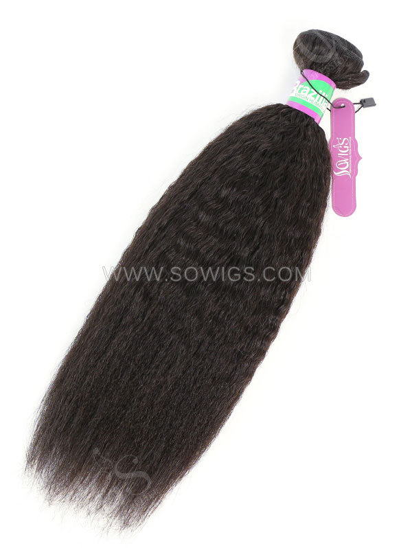 1 Bundle Brazilian Kinky Straight Human Virgin Hair 