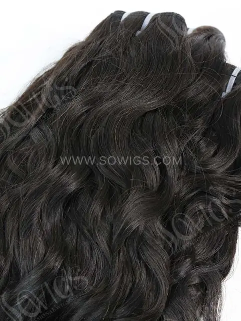 3 Bundles with Frontal Brazilian Natural Wave Human Virgin Hair 