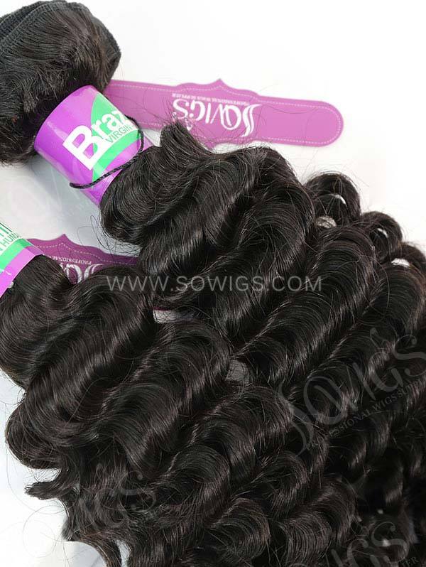 4 Bundles Brazilian Deep Curly Human Virgin Hair 