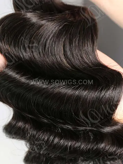 3 Bundles with Lace Closure Brazilian Loose Wave Human Virgin Hair 