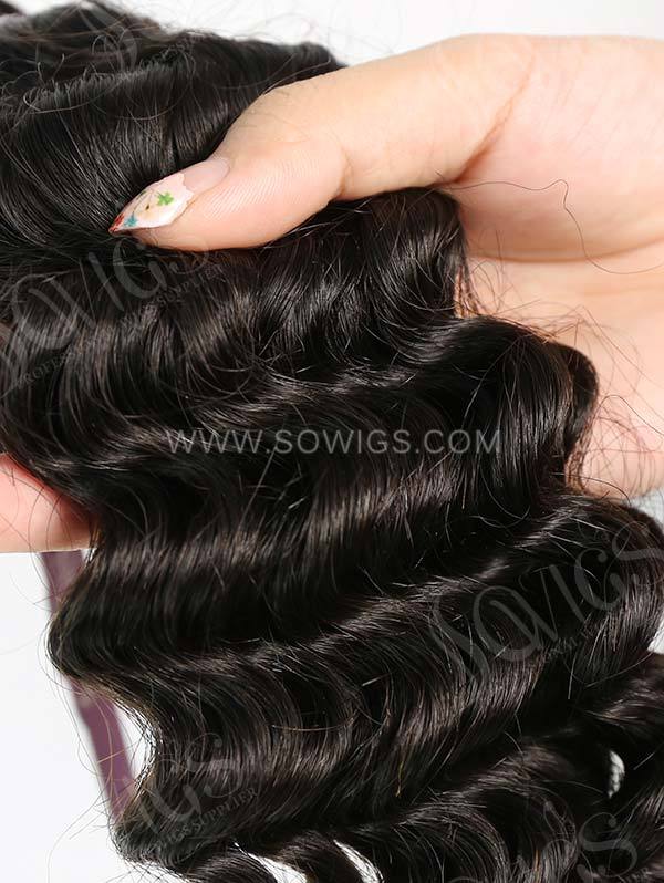 3 Bundles with Frontal Brazilian Deep Curly Human Virgin Hair 