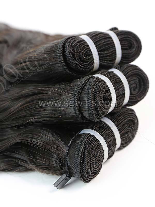 3 Bundles with Lace Base Closure Brazilian Natural Wave Human Virgin Hair 