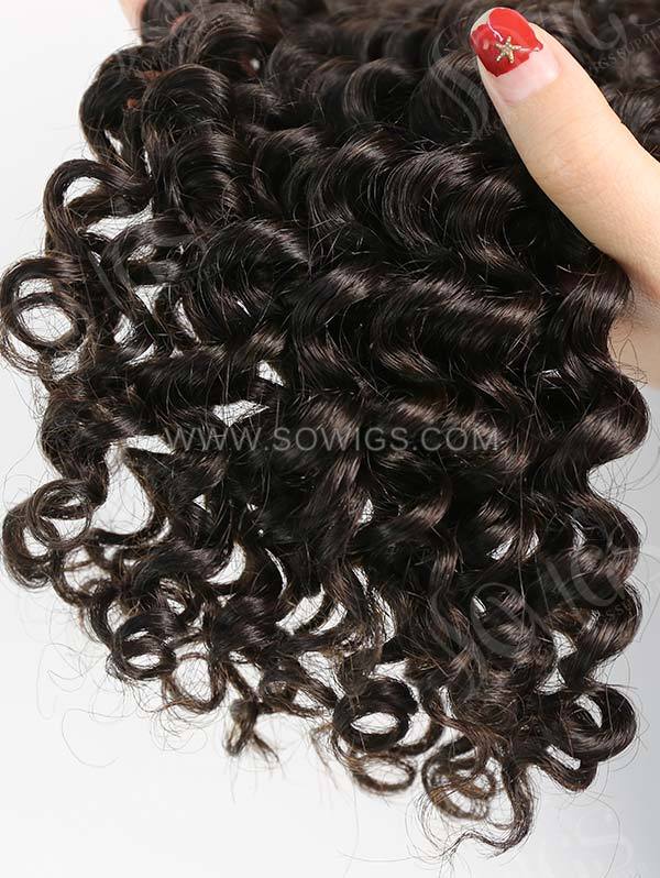 2 or 3 Bundles with 360 Frontal Brazilian Deep Curly Human Virgin Hair 