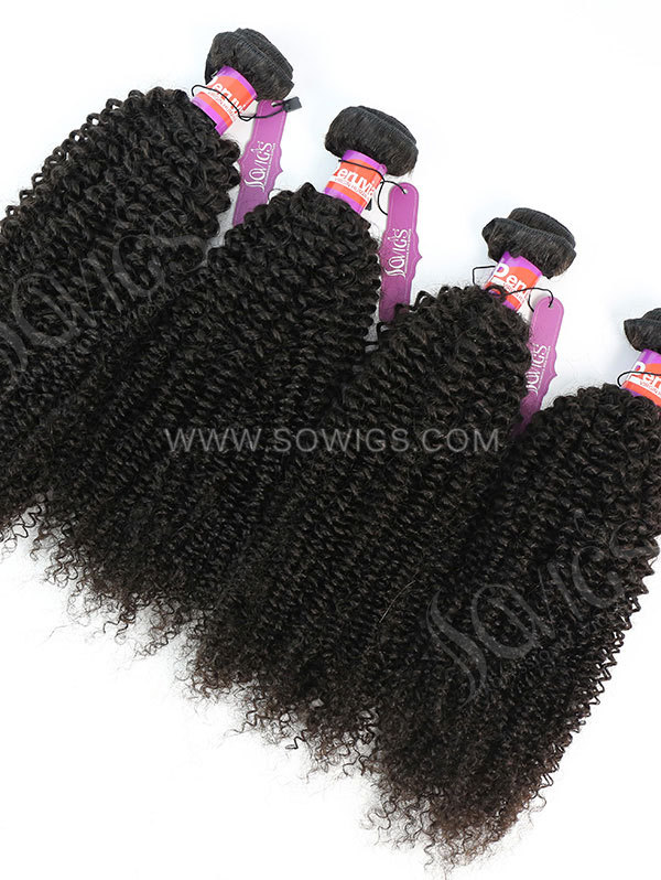 4 Bundles Kinky Curly Human Virgin Hair 