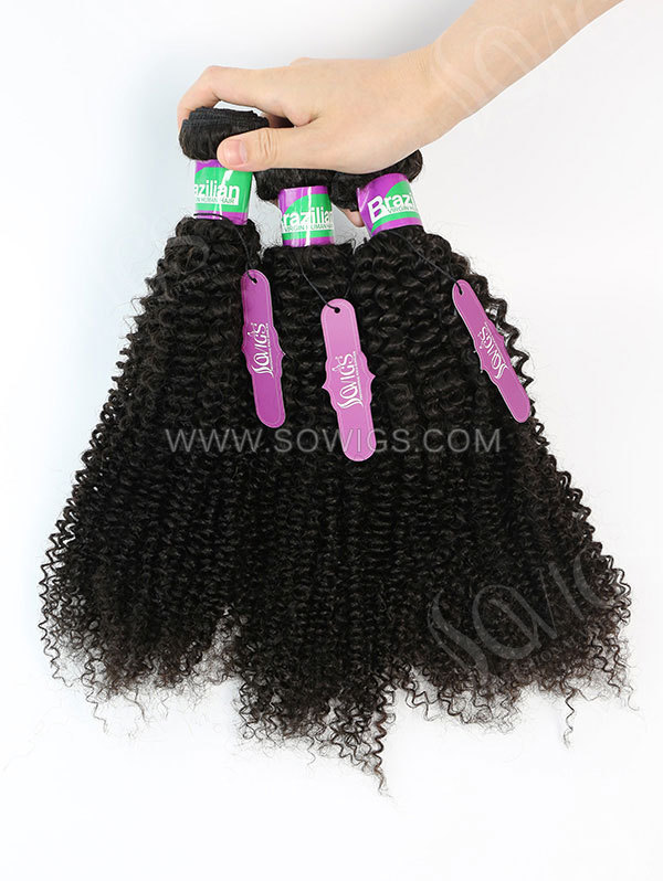 3 Bundles Brazilian Kinky Curly Human Virgin Hair 