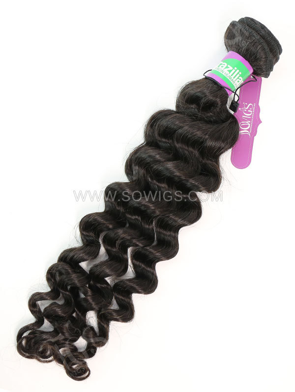 1 Bundle Brazilian Deep Wave Human Virgin Hair 