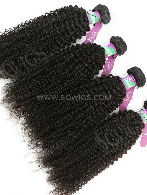 4 Bundles Brazilian Kinky Curly Human Virgin Hair 