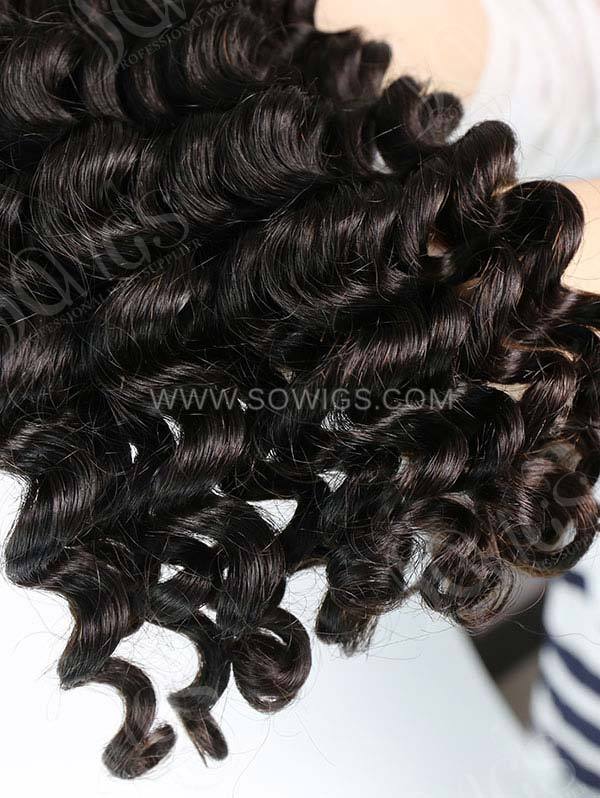 3 Bundles with Frontal Brazilian Deep Wave Human Virgin Hair 