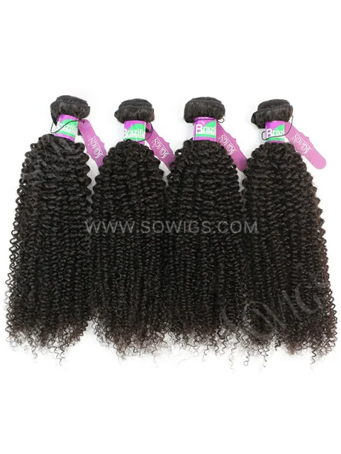 4 Bundles Brazilian Kinky Curly Human Virgin Hair 