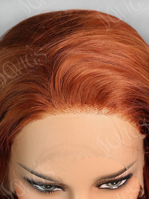 Synthetic Lace Front Wig Wave Sunset Color Hair
