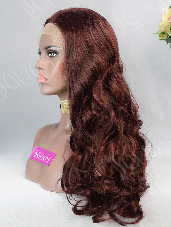 Synthetic Lace Front Wig Wave Brown Color Hair