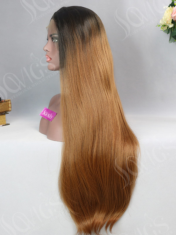 Synthetic Lace Front Wig Straight Hot Mocha Latte Color Hair