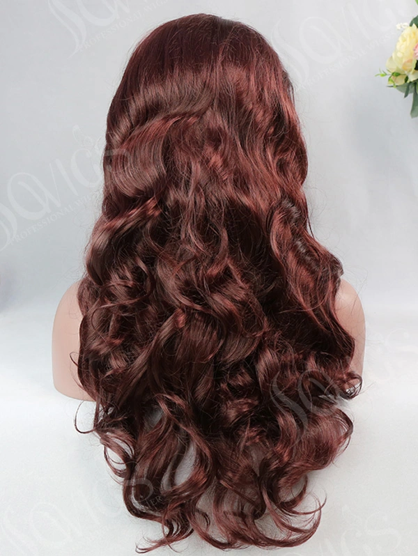 Synthetic Lace Front Wig Wave Brown Color Hair