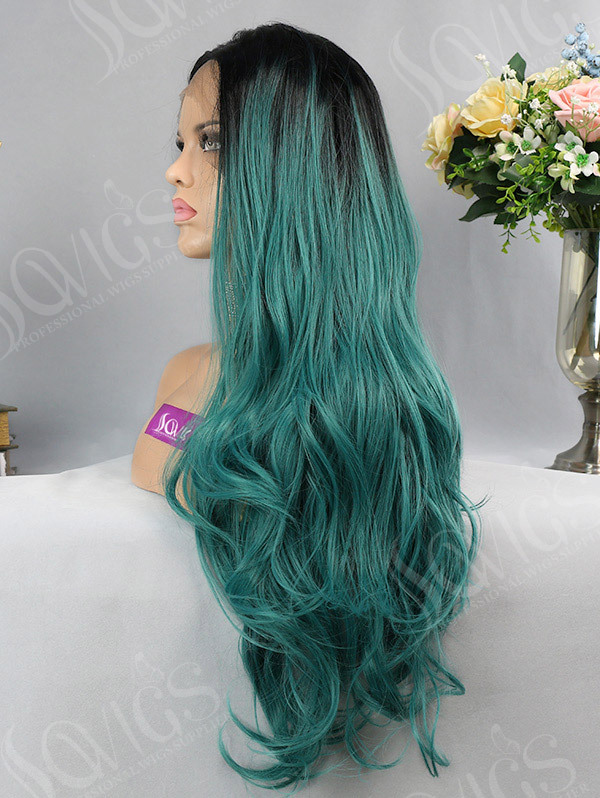 Synthetic Lace Front Wig Wave Magical Mermaid Color Hair