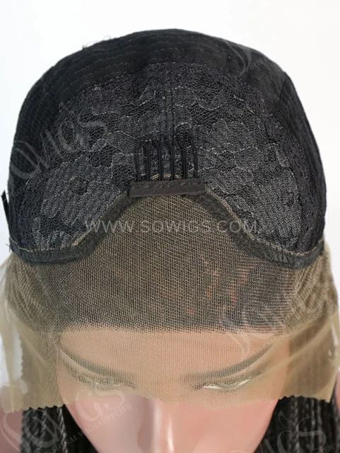 Synthetic Lace Front Wig Black Color Braids Hair