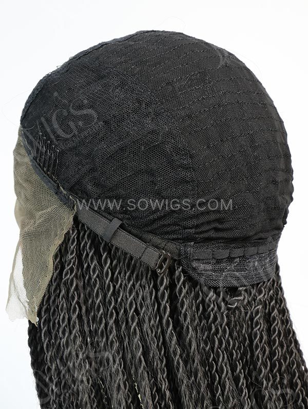 Synthetic Lace Front Wig 1B Color Box Braids Hair