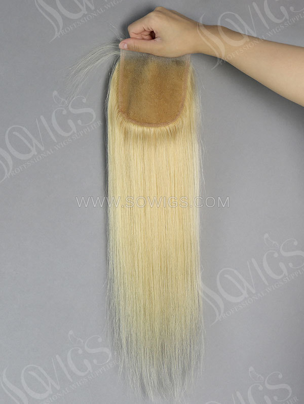 4*4 Lace Closure 613 Color Straight Human Hair