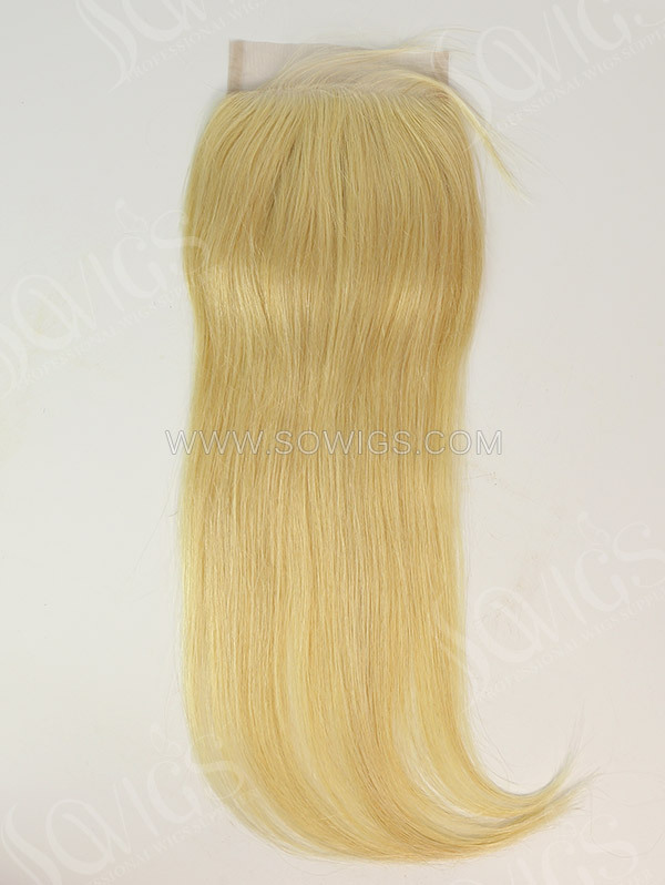 4*4 Lace Closure 613 Color Straight Human Hair