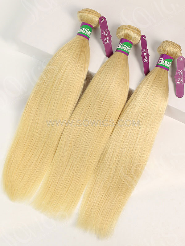3 Bundles Brazilian 613 Color Straight Human Hair 