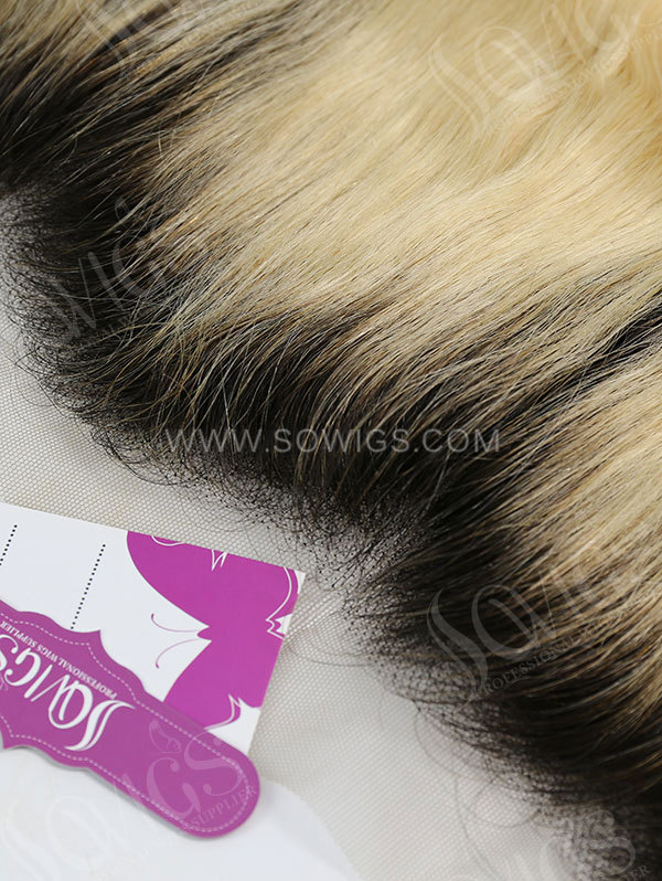 13*4 Lace Frontal 1B/613 Blonde Color Body Wave Human Hair