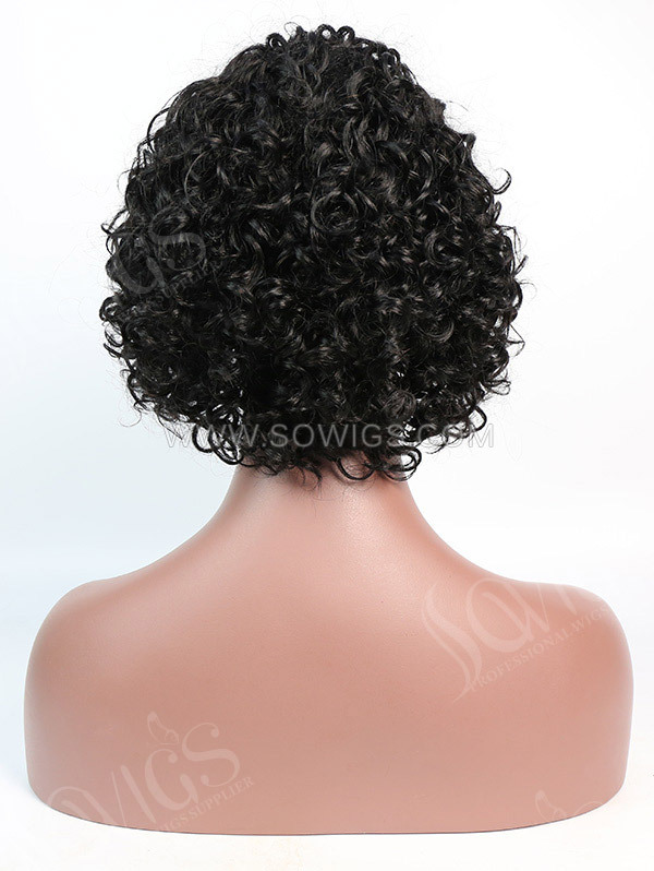 150% Density Lace Front Wig Short Bob Curly Human Hair